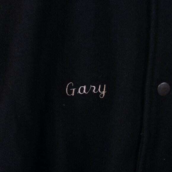 Vintage Wool & Leather Insulated Leatherman Jacket with Custom Embroidery - XL - Picture 7 of 9